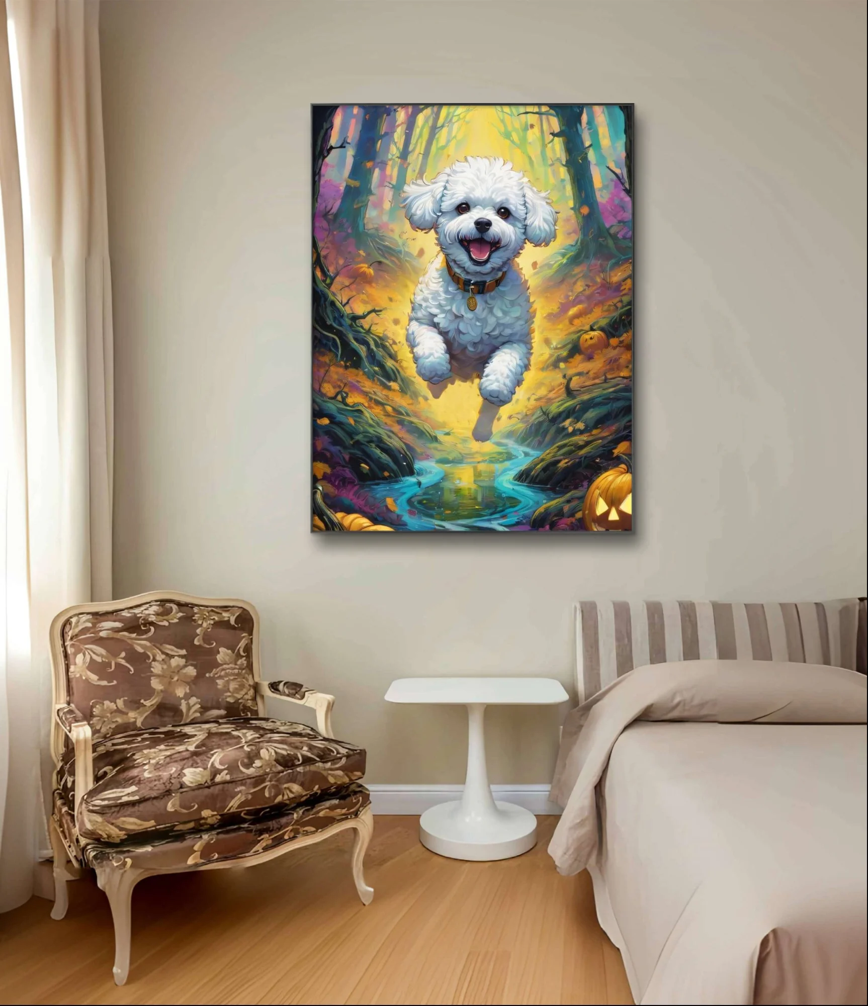 Bichon Frise 5D Diamond Embroidery Cartoon Dog Decor Art Diy Diamond Painting Animal Cross Stitch Living Room Bedroom Wall Decor