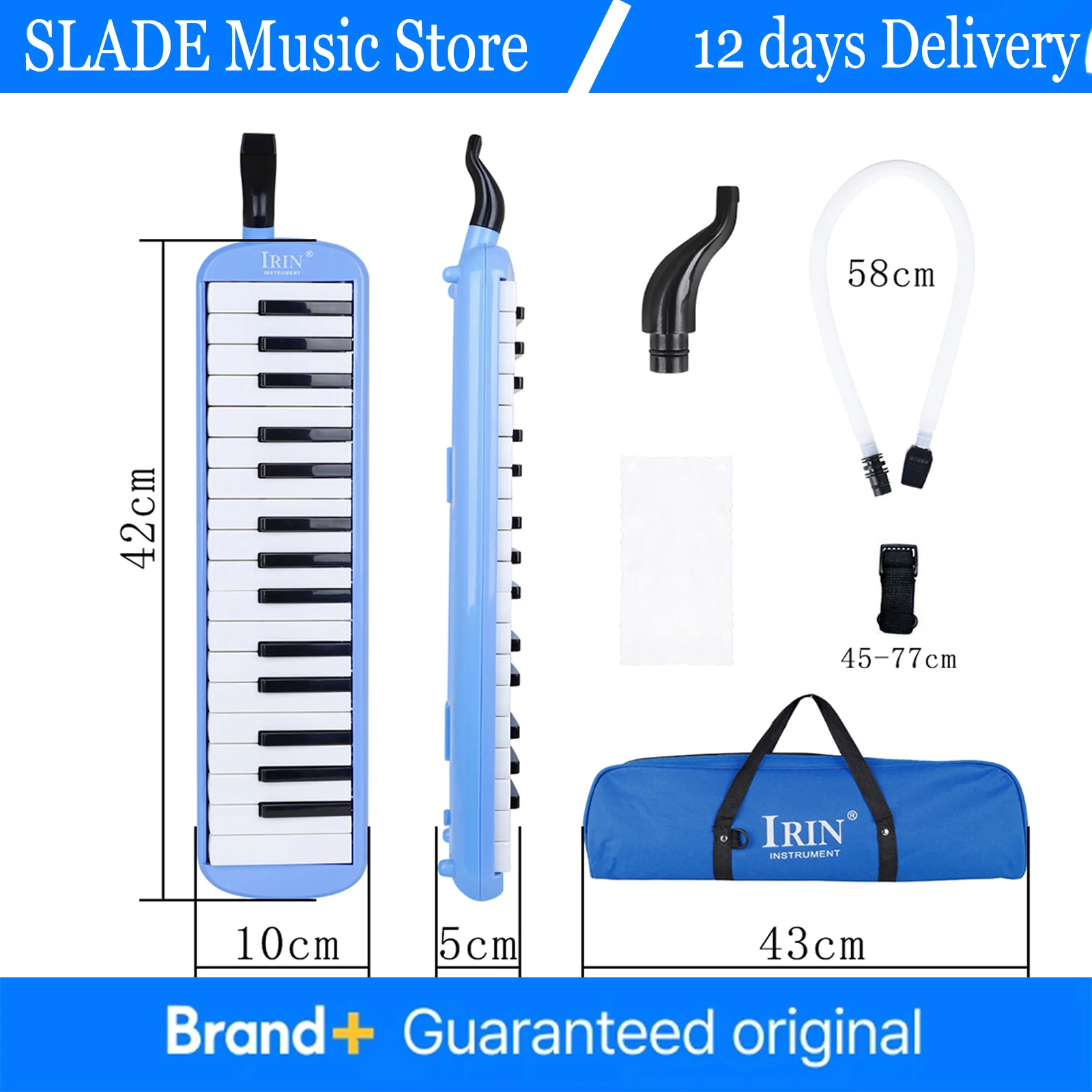 

Мелодика IRIN с 32 клавишами, музыкальный инструмент для начинающих, для выступлений и практики, с сумкой для переноски