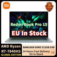 Xiaomi Redmi Book Pro 15 Laptop Ryzen R7-7840HS AMD 780M 16G RAM 512GB 15.6-Inch 3.2K 120Hz Screen Mi Notebook PC EU In Stock