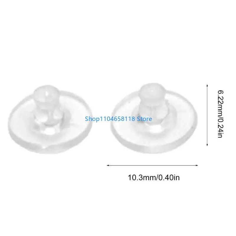 100 Pack Silicone Earring Stoppers Plugs Clear Earrings Back Secure Ear Studs Closures for Heavy Earrings for DIY Lovers