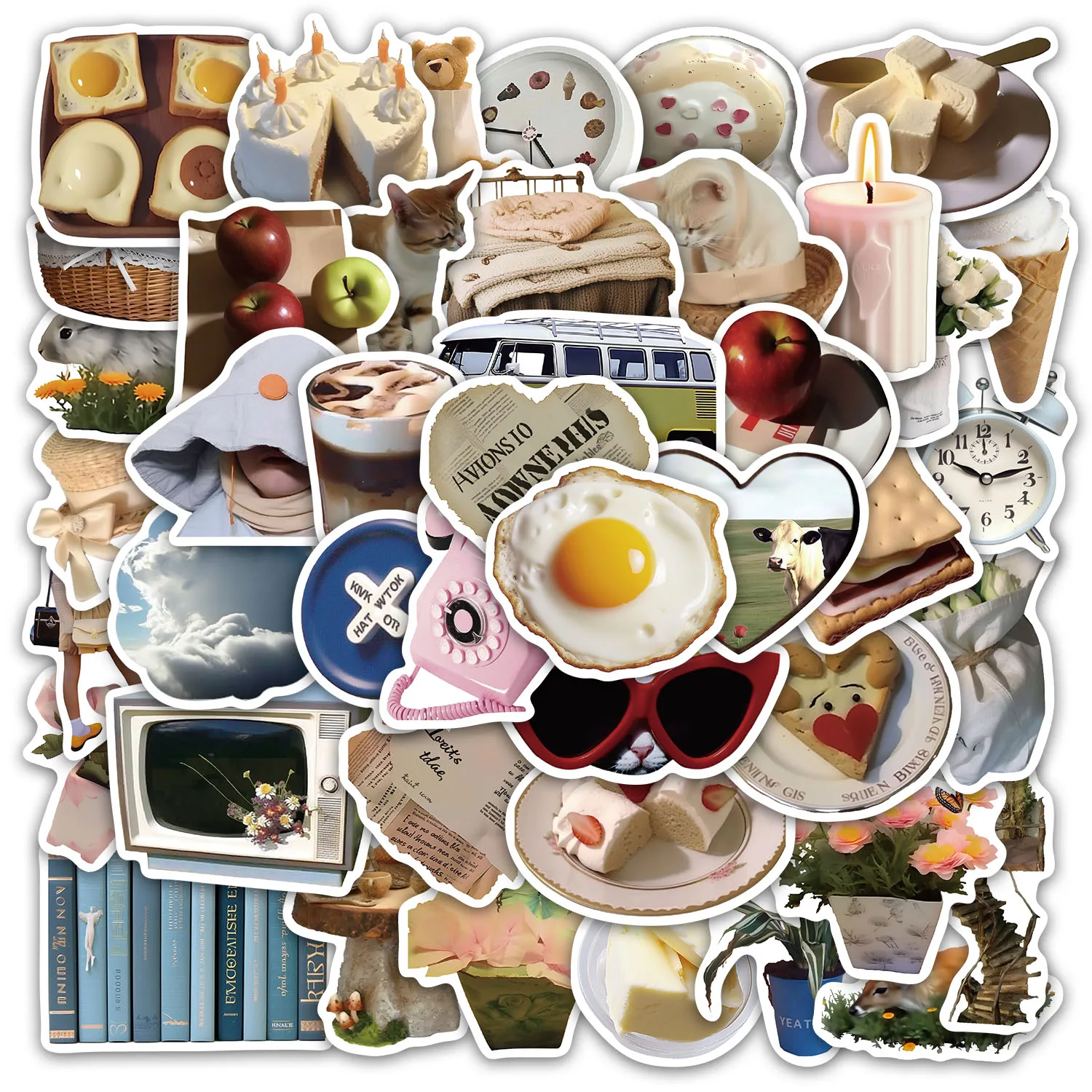 50PCS Korean Handheld Account Fun Stickers DIY Phone Case Laptop Water Cup Computer Toy Sticker