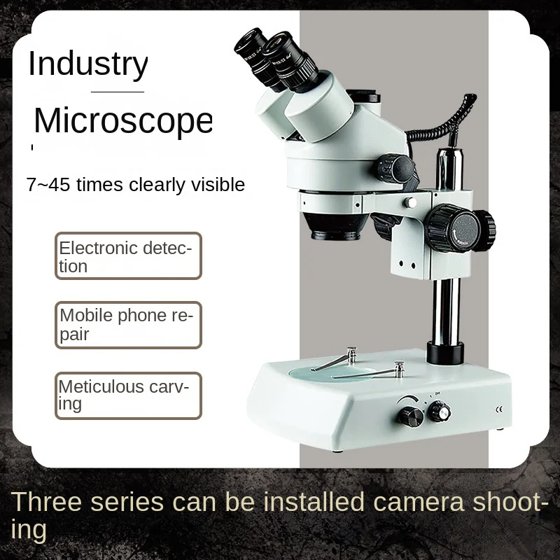 2026 NEW SZM7045T-B2 LED High Power Portable Zoom Microscope 45x Magnifying Glass for Mobile Phone Repair & Identification
