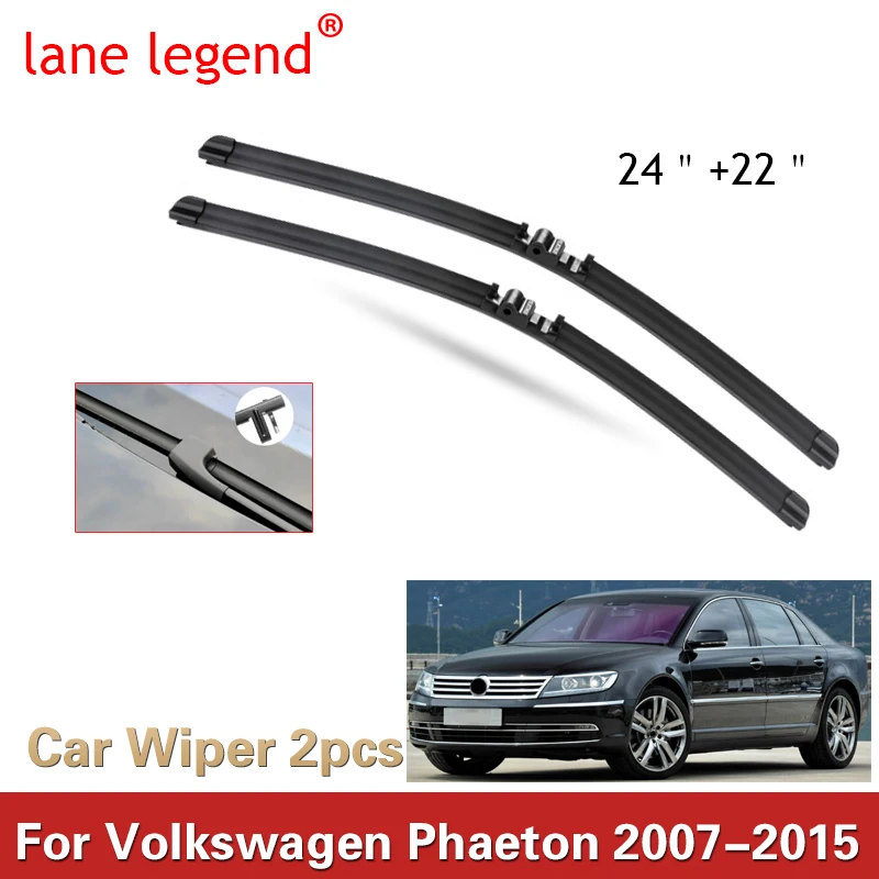 

Car Wiper Blade For Volkswagen PHAETON 24"+22" 2007-2015 Auto Windscreen Windshield Wipers Blades Window Wash Side Pin