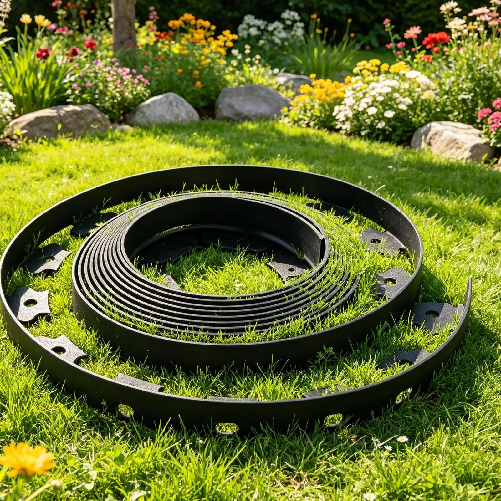 Landscape Edging 5-Meter Easy Portable Flexible Strip Garden Edging Border For Flower Bed Plant Border Path Gravel Lawn Yard