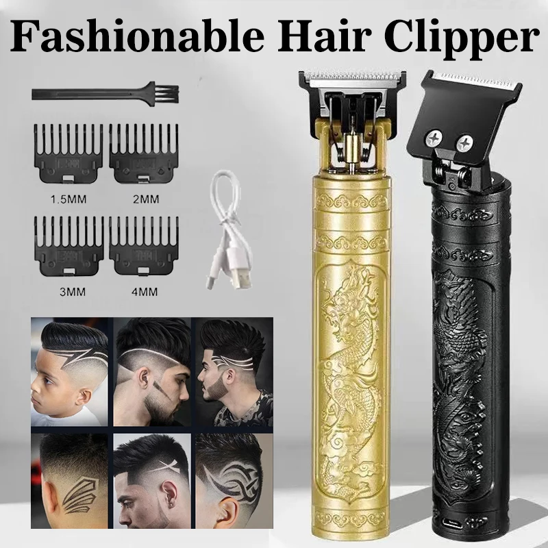 2026 T9 Electric Hair Clipper for Men Professional Barber Shaver Beard Trimmer Dragon Buddha Design Body Hair Cutting Machine
