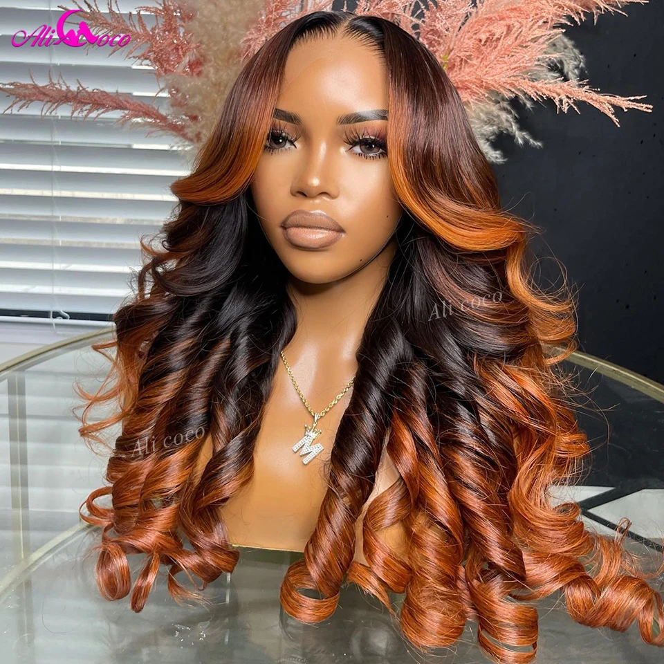 

180% Density 13x4 13x6 Lace Frontal Wigs Human Hair Pre Plucked 1B Brown Body Wave Lace Front Wigs Human Hair For Women