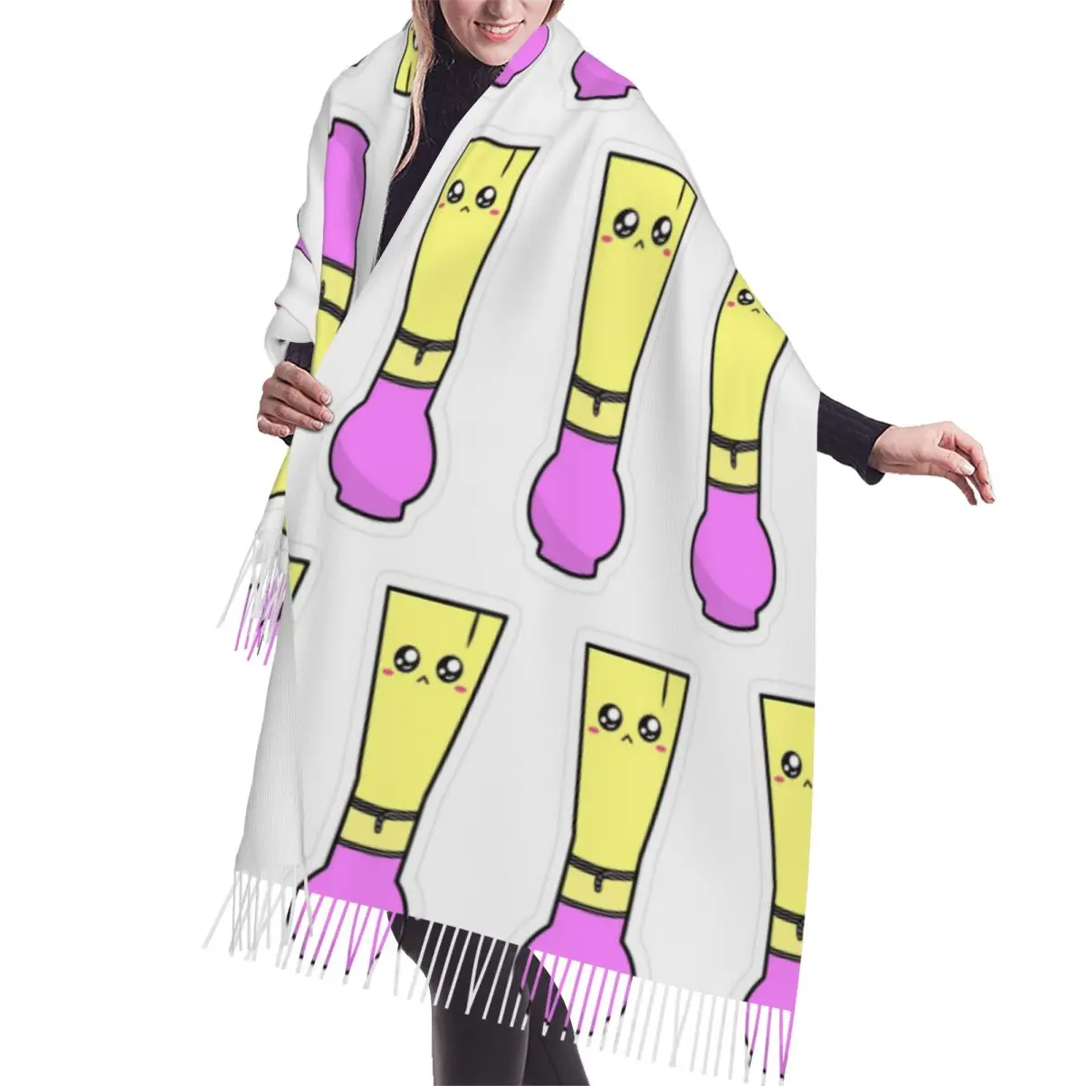 

Шарф с кисточками для фагота, женские мягкие теплые шали и накидки, длинная осенне-зимняя шаль