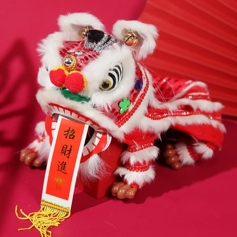 waking puppet for children's day, Chinese style retro toys, folk tradition, handmade lion dance