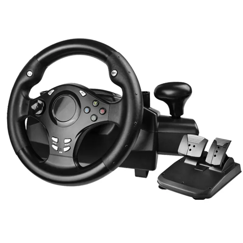 Computer Game Steering Wheel Car Driving Simulator Training Test Drive School Automobile Race Vibration Gameing Joystick Console