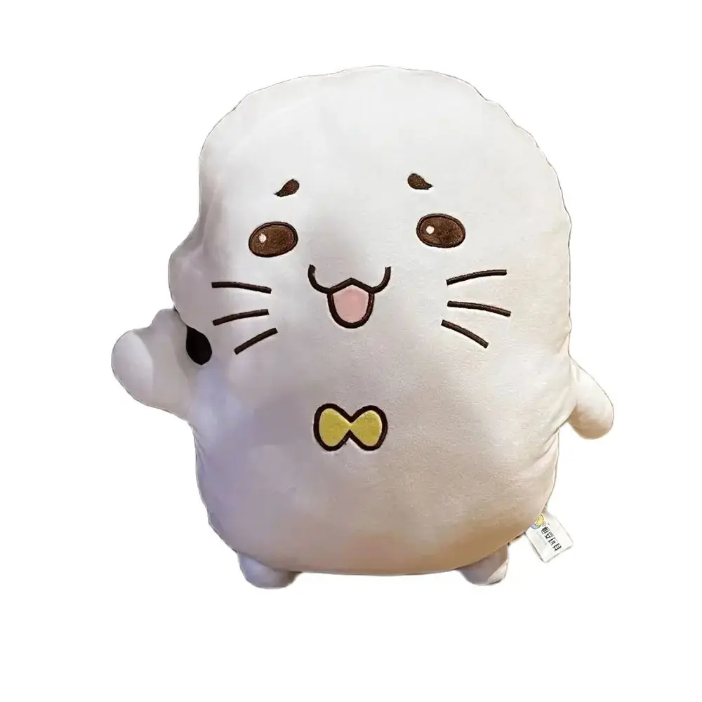 

40CM Biscuit Cat Plush Toy Cute Seal Throw Pillow Sleep Leg Pinch Cushion Doll Give Children Festive Birthday Gift