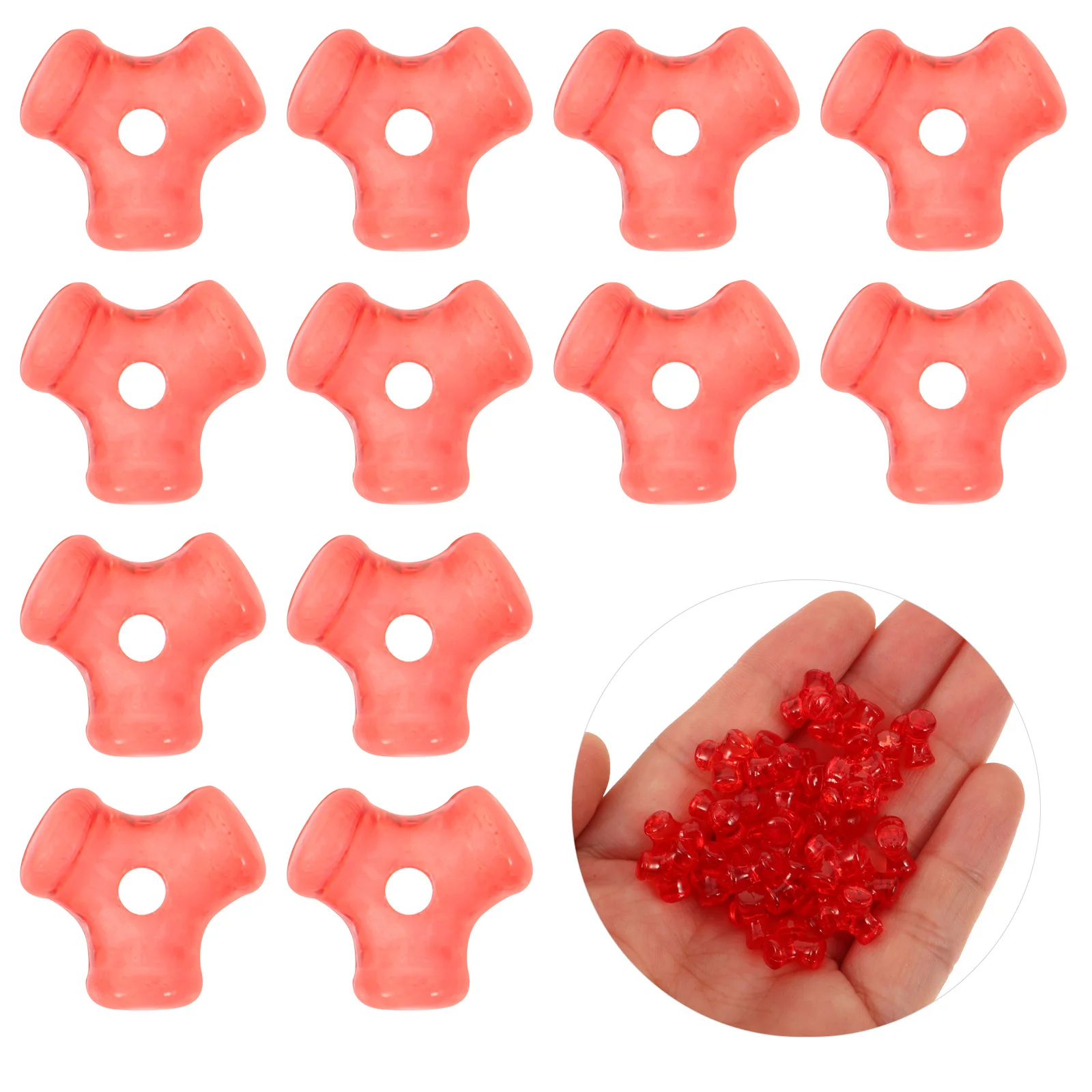 

1000 Pieces Plastic Three-pointed Bead Jewelry Beads for Necklace Making and Charm Spacers Charms Scattered Diy