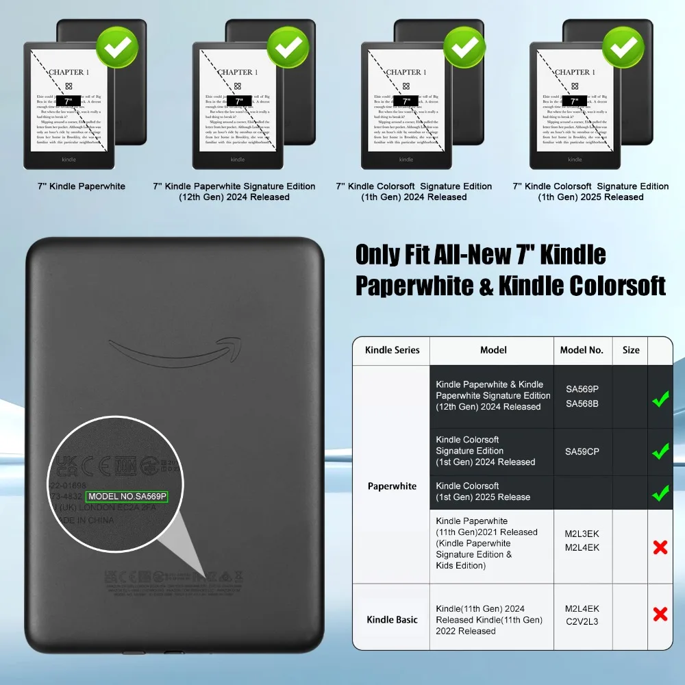 Detachable Case For Kindle Paperwhite 12th Gen ,Signature Edition ,7