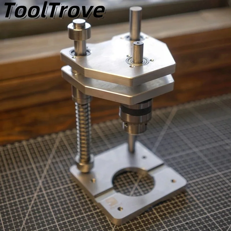 High-Precision Drill Vertical Drilling Stand - Auxiliary Drilling Bracket for Aluminum Profiles & Woodworking, Drill Press Stand