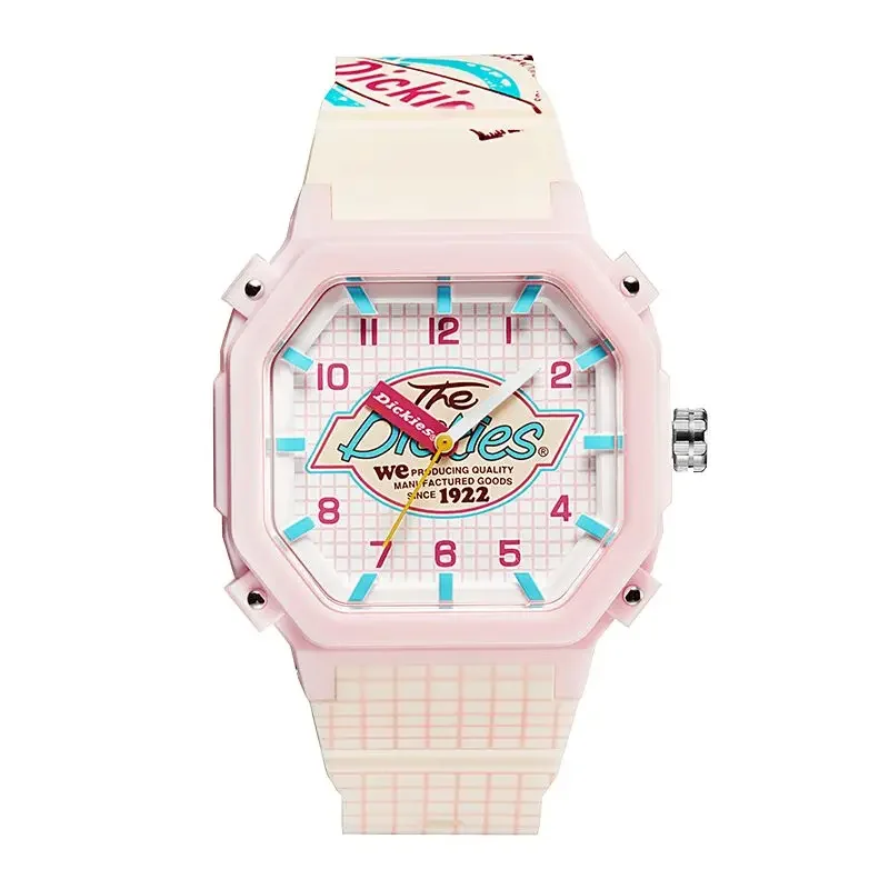 Dickies Watch Flagship Store Girl's  American Sweetheart Small Square Student Fashion Trend Quartz Watches CL479