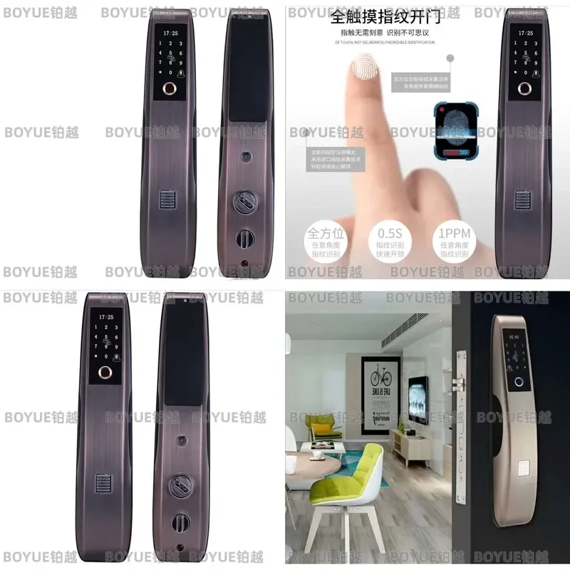 Smart Fingerprint Door Lock Automatic Biometric Security Entry System Anti Theft Electronic Deadbolt for Home Main Entrance