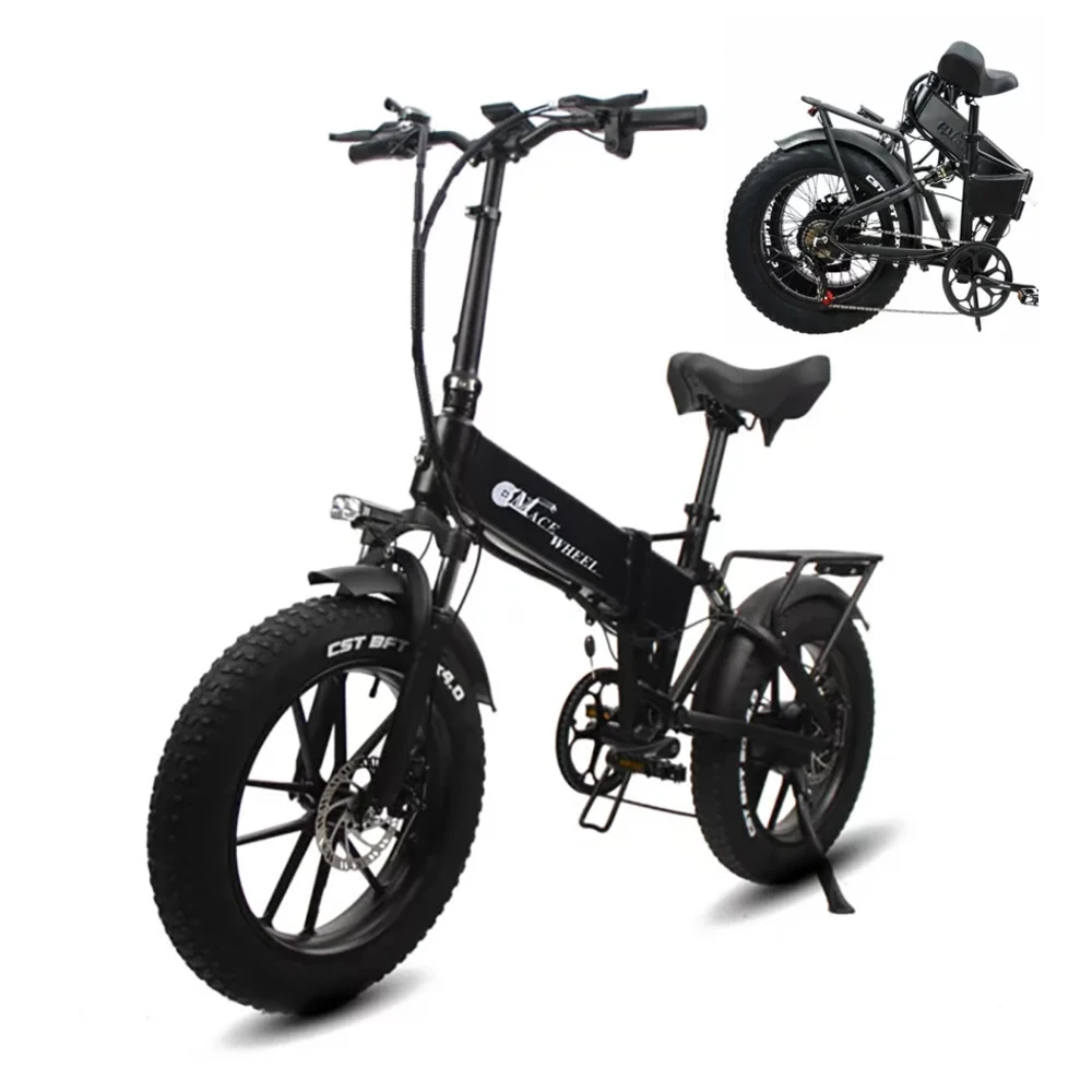 

Electric Bicycle 500W Peak 28MPH 48V 18/17Ah 20x 4.0 Fat Tire Folding Ebikes for Adults Foldable with Off-road Cycling Bike