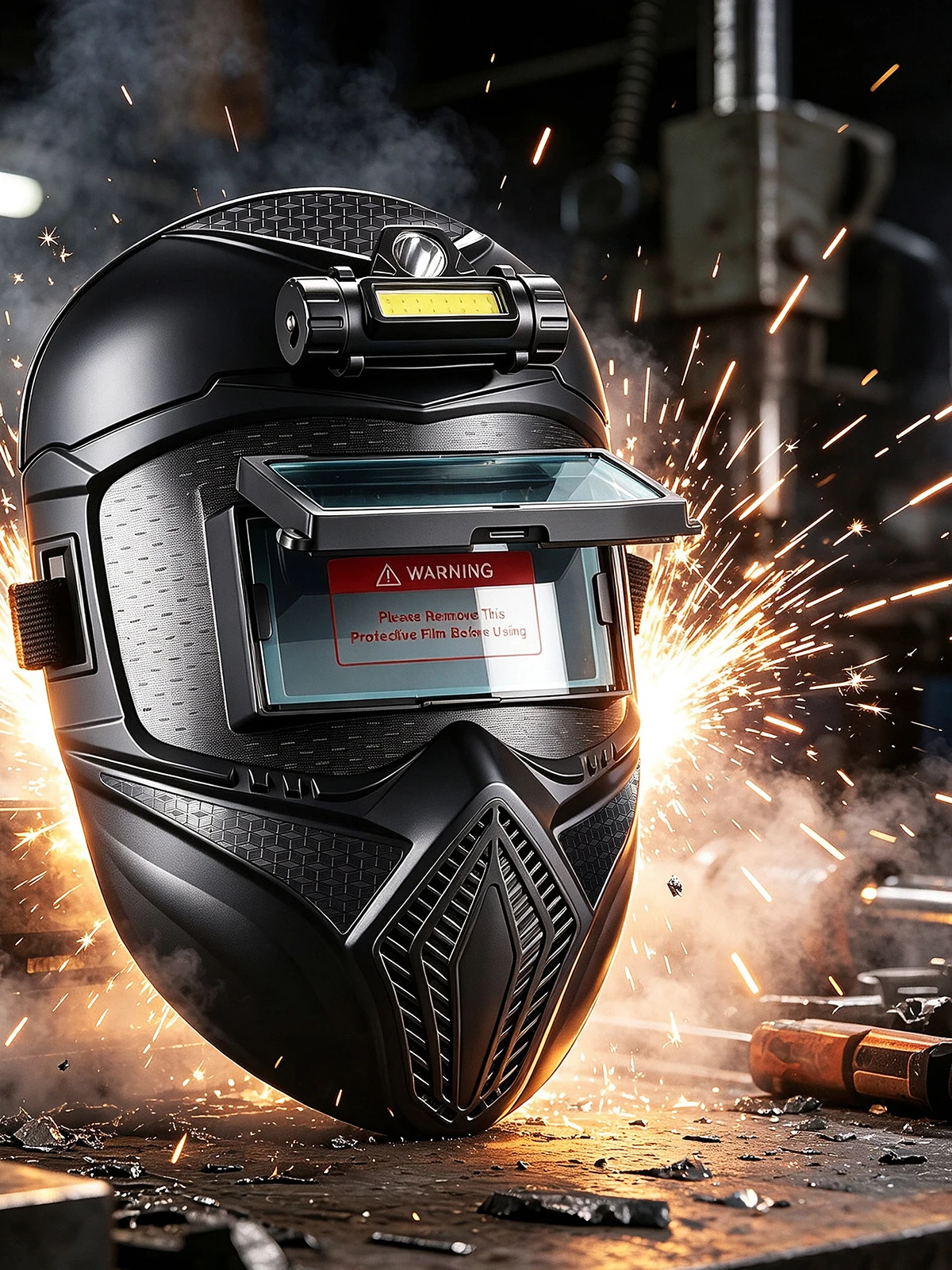 Automatic Darkening Welding Helmet Flip Up Lens Full Face Hood for MIG ARC Welding Anti Glare Eye Protection Motorcycle Repair
