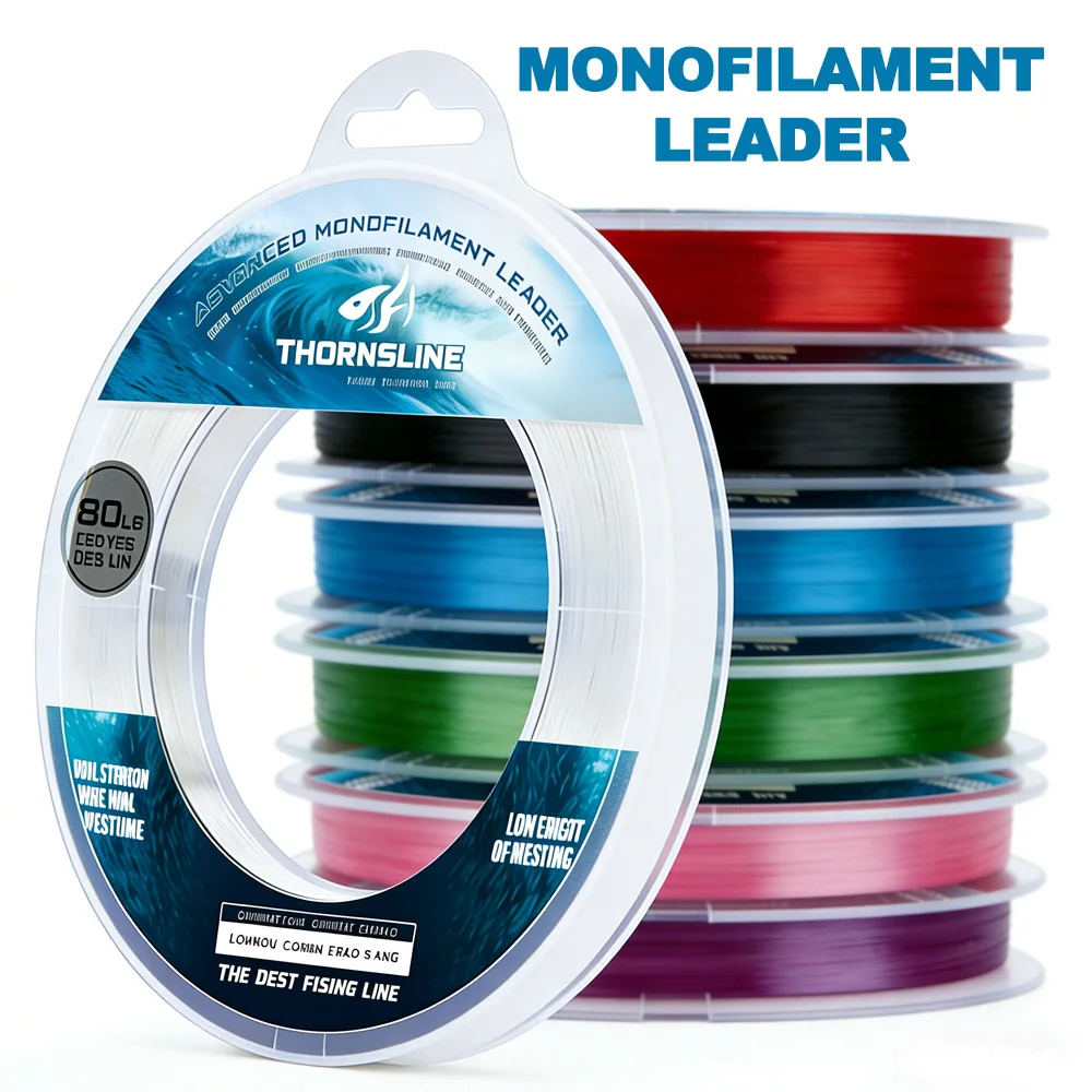 Ligne de pêche monofilament Thornsline 120M 200LB, super résistante, en nylon, faible élasticité, ligne antichoc pour la pêche en mer, en bateau, au poisson-chat