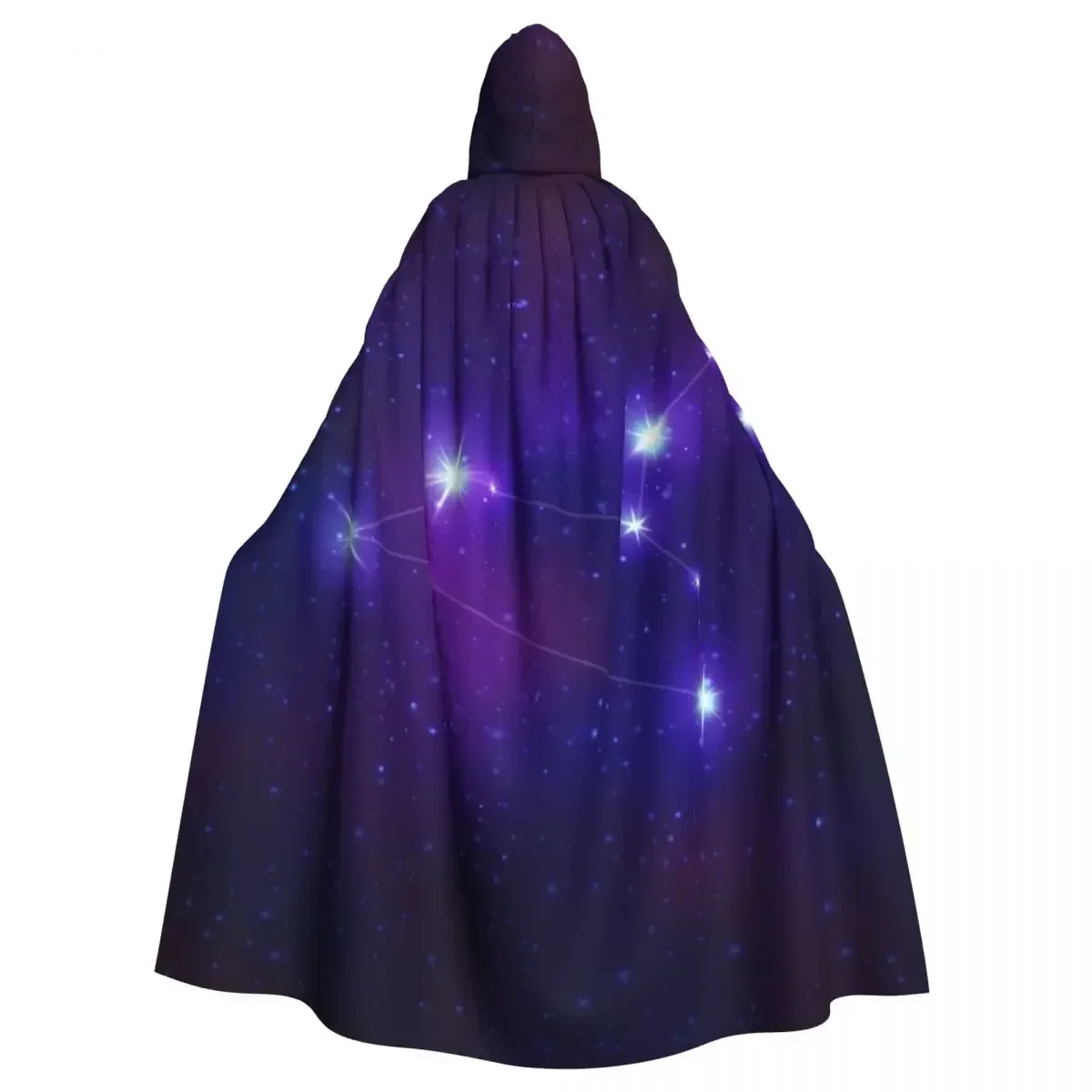 Zodiac Signs Leo Pisces Sagittarius Unisex Witch Party Reversible Hooded Adult Vampires Cape Cloak