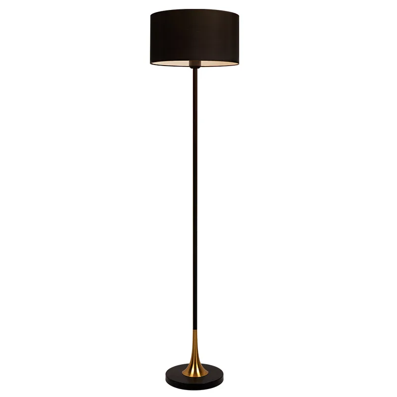 

Linen floor lamp, living room, advanced sense, European and American retro bedroom, study, bedside floor ambient lamp