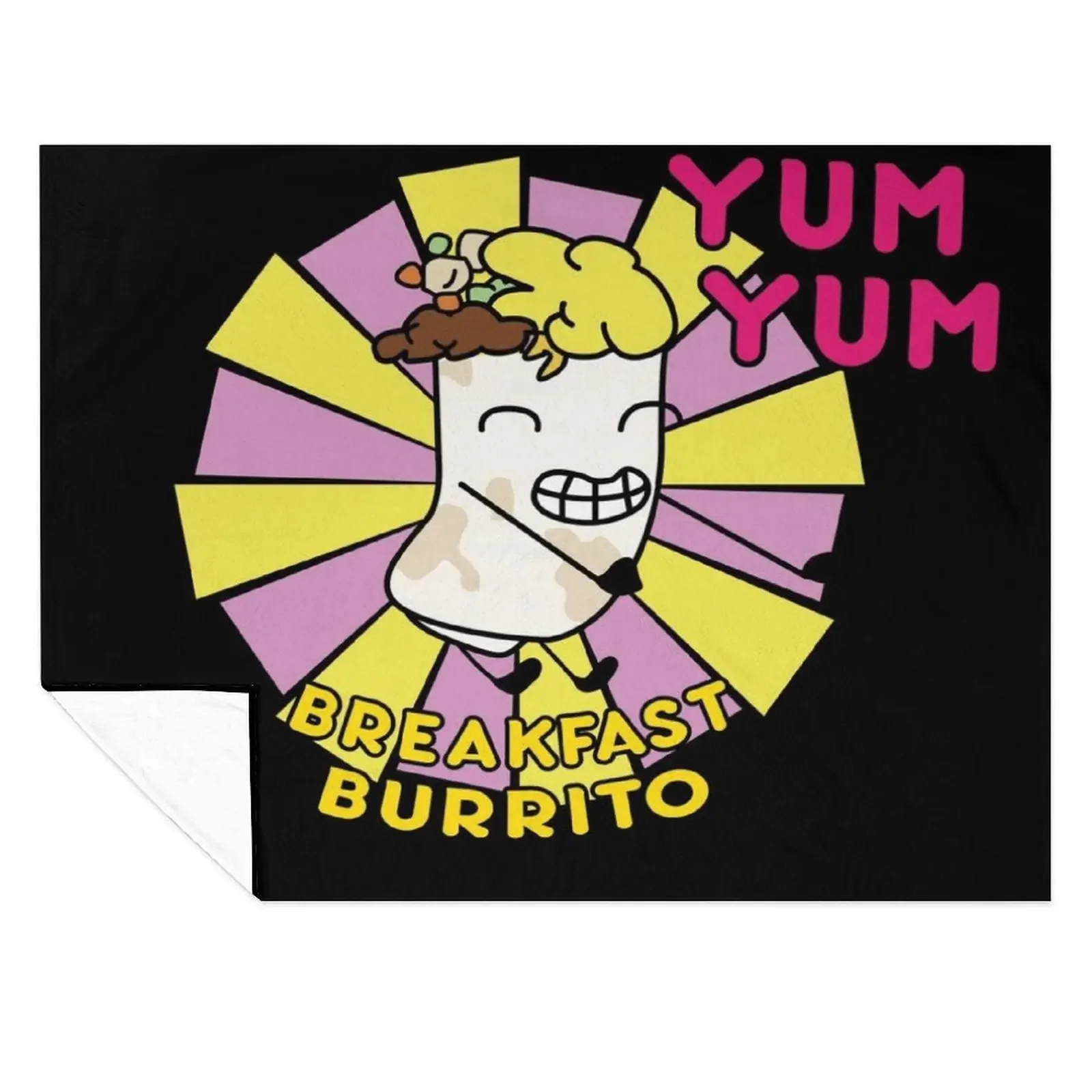 

Breakfast Burrito Throw Blanket Soft Big Designers Quilt Camping Blankets