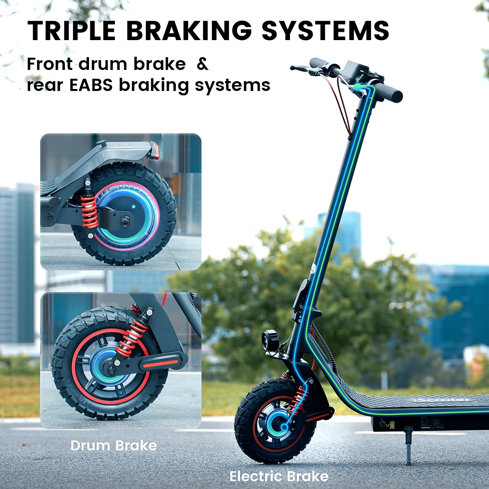 IScooter i10 Pro Elektroroller 800W Motor E-Scooter 48V15AH Hochleistungs-Lithiumbatterie unterstützt APP-App, Höchstgeschwindigkeit 45KM/H, maximale Reichweite 60KM, 10 Zoll Luftreifen, brandneu, original, direkt ab Werk. – Detail 5