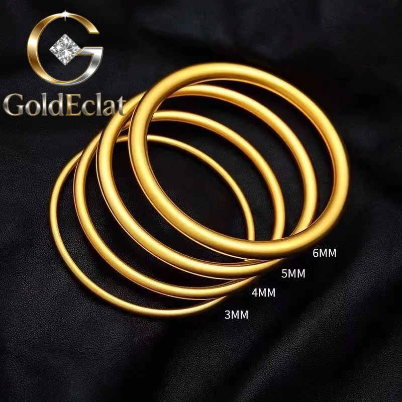 

GoldEclat Роскошный женский браслет из чистого золота 24K 9999 пробы, браслет в стиле Ancient Legacy, цельный браслет