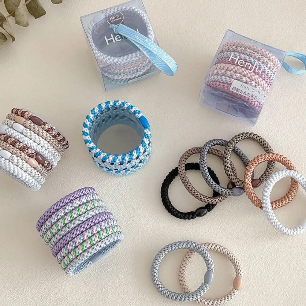 High Elasticity Basic Hair Rope Set Hair Ring Ponytail Holder Weave Rubber Band Hair Accessories Korean Style