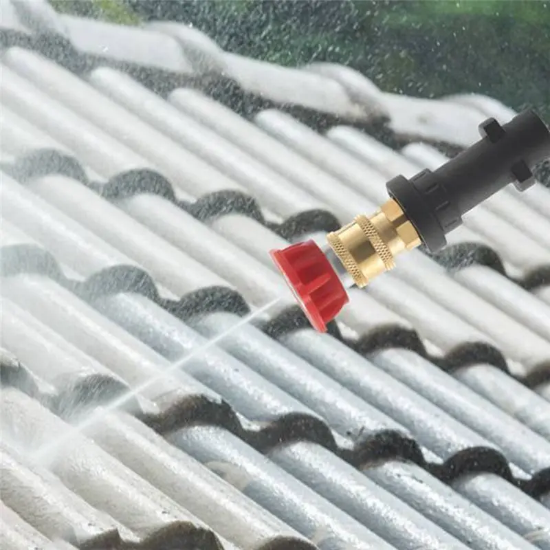 Pressure Washer Gun Adapter With 1/4 Inch Brass Female Quick Connector Fitting For Karcher K Series Car Cleaning Easy Install