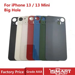 Big Hole Back Glass For iPhone 13 13Mini Back Side Cover For 13 Mini Rear Door Housing Backcover Replacement Part