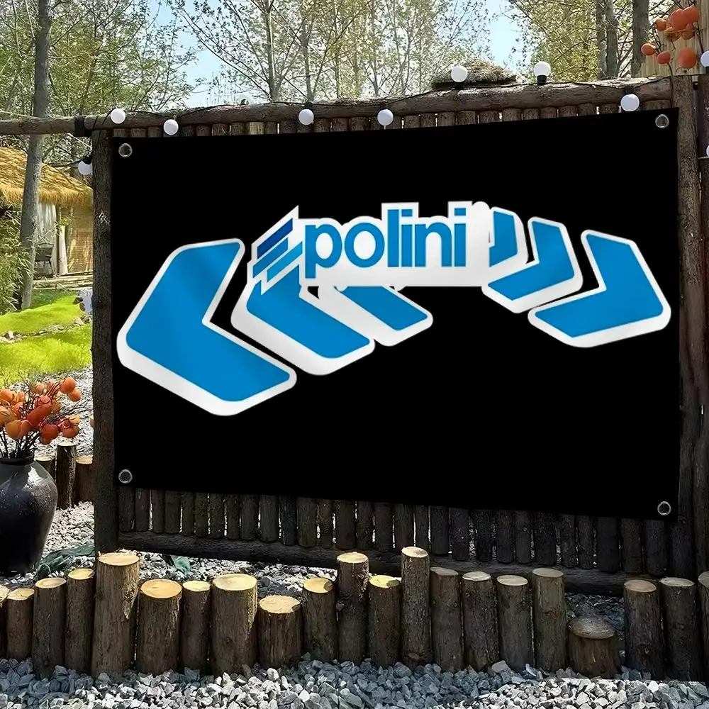 Cool P-Polinis Moto Flags Custom Wall Hanging Background Art Banner For Bedroom Home Living Room Outdoor Decor