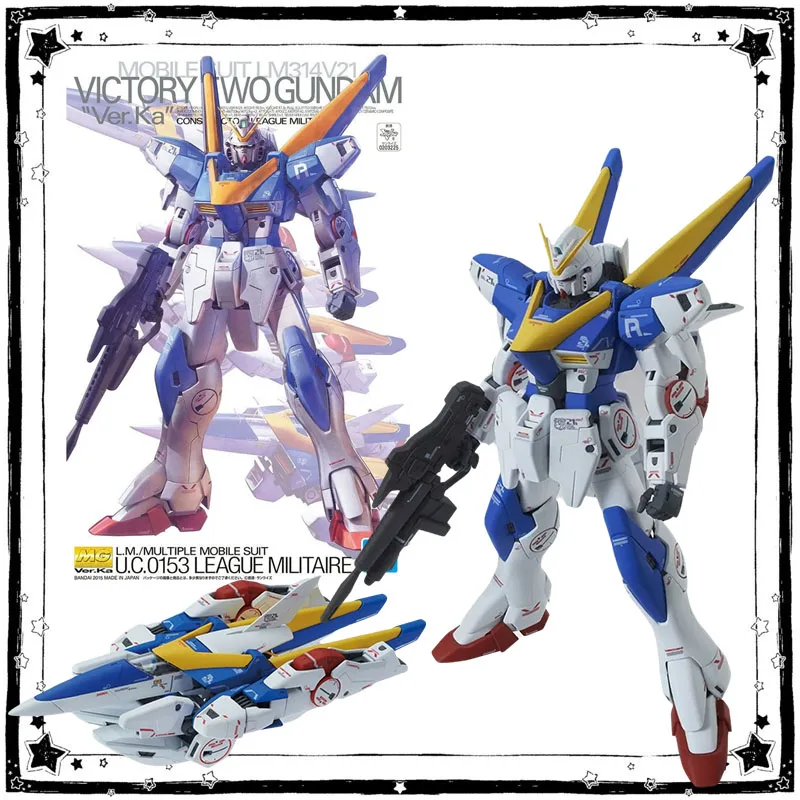

In Stock Bandai Gundam Model Kit MG 1/100 Victory 2 Ver.ka Gunpla Anime Action Figure Collection Assembly Model Boy Toys Gifts