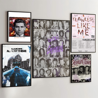 Lucki Rapper Gemini Poster Self-adhesive Art Waterproof Paper Sticker Coffee House Bar Room Wall Decor