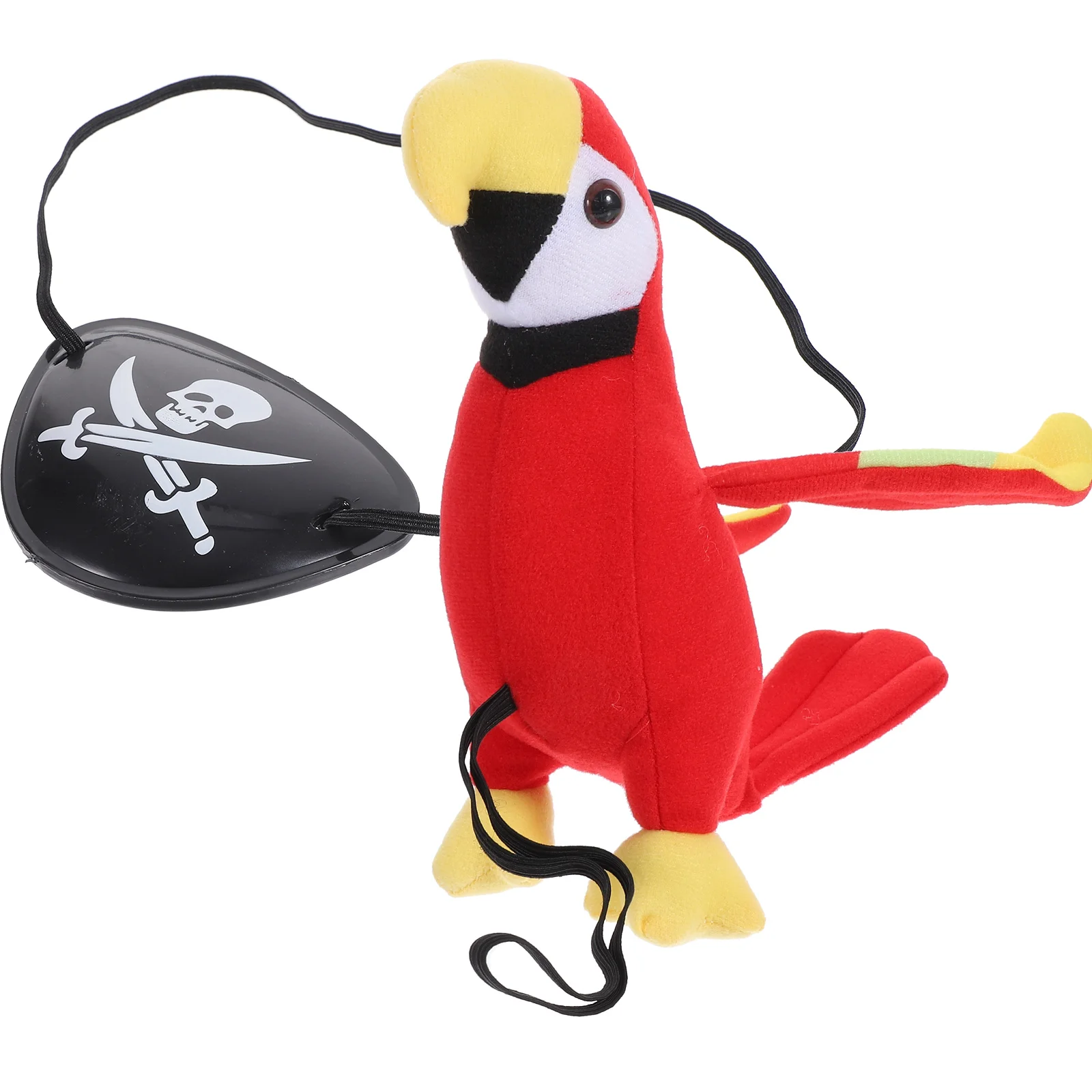 

Eye Mask Pirate Role-Playing Costume Set Shoulder Plush Parrot Toy Pirate Costume Set Decoration Halloween Party Accessories