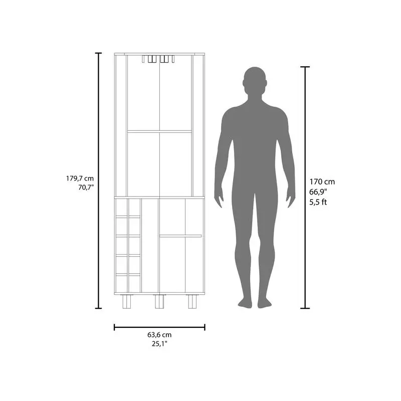 خزانة بار زاوية، باب واحد، 2 رفوف، 10 رفوف نبيذ، 2 رفوف تخزين داخلية، وحدة تخزين نبيذ أنيقة وعرض لـ