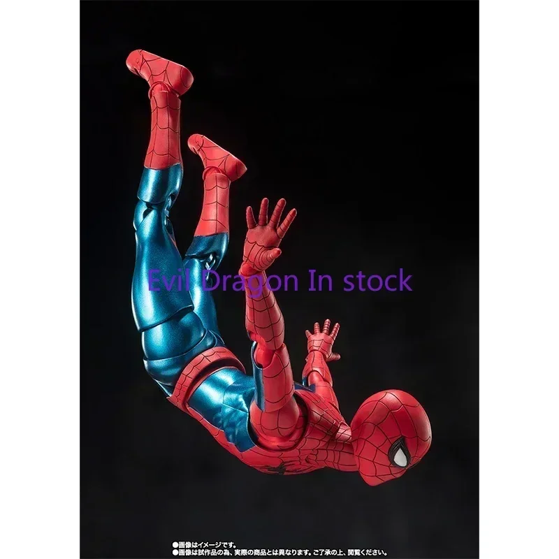 Figuarts Shf Spider Man Nuevo Traje Rojo Y Azul SPIDER MAN: No Way Home Figura De Acción Juguetes Modelo De PVC Original En Stock