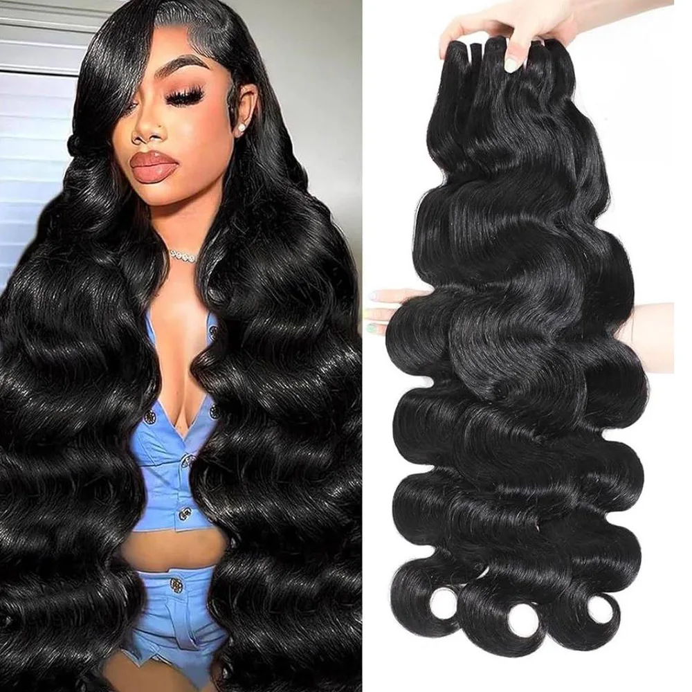 

14A Body Wave Bundles Human Hair 100% Unprocessed 1/3/4 Pcs Raw human Hair Bundles Weave Natural Black Virgin Hair Extensions