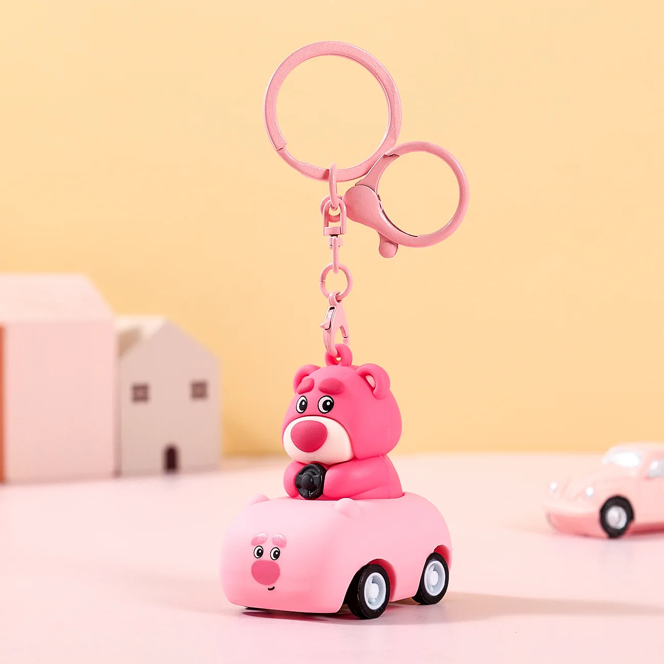 

1PCSRickshaw keychain pendant cartoon bag toy cute doll creative gift