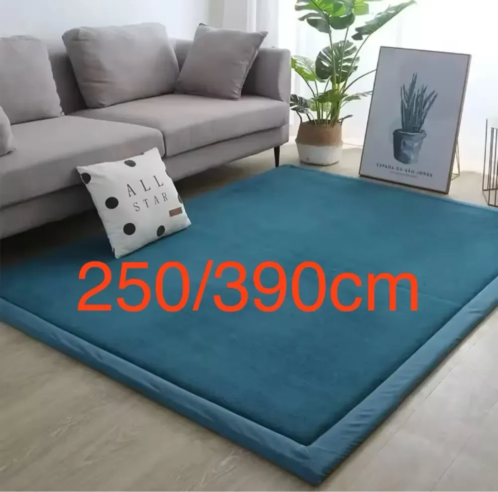 

Coral fleece Tatami Mats Large Carpet Thickened Bedroom Carpet Children Climbed Playmat Home mattress Living Room Rug Floor Rugs