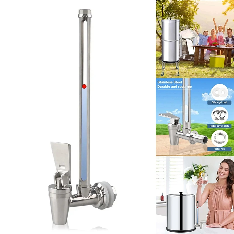 Spigot en verre de vue en acier avec vue dégagée, niveau d'eau pour Berkey, système de filtration d'eau Waterdrop