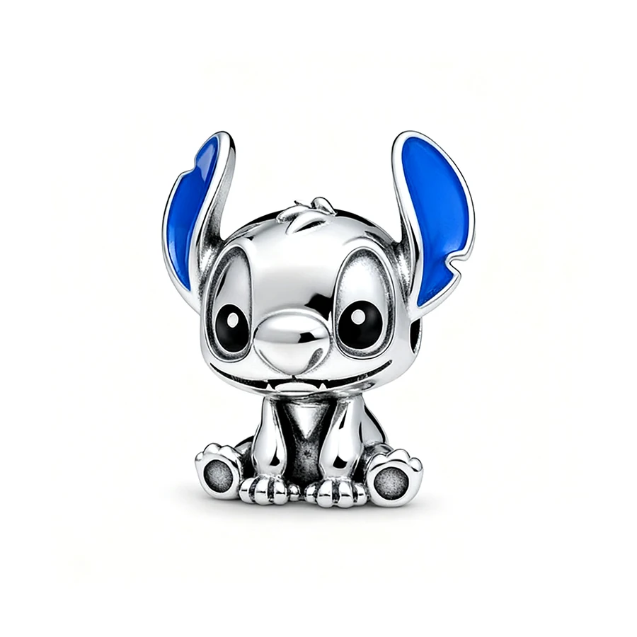 جديد حار بيع DIY النساء المجوهرات مناسبة للتصميم الأصلي: سلسلة ديزني وستيتش ميزات خاصة سحر الخرزة لسوار والقلادة #3