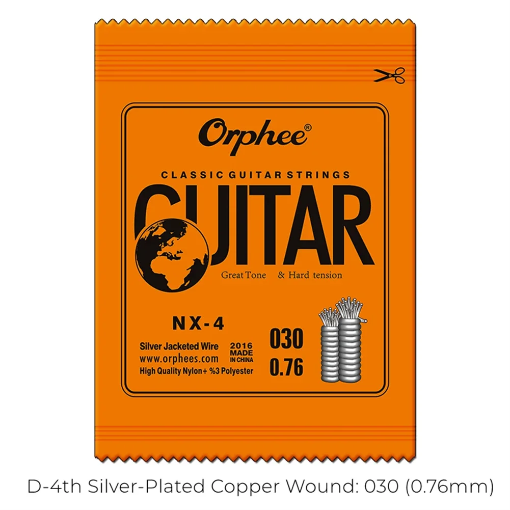 Orphee-Cordes simples classiques, fil plaqué argent, en nylon 028-045, pièces de rechange acoustiques, offre spéciale