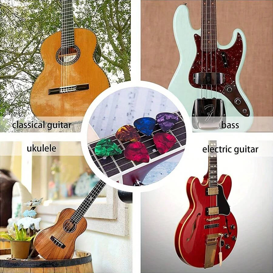 18/36/72 Stück 0,5mm ABS Gitarrenplektren, Langlebige Glatte Plektren für Gitarre, Bass, Ukulele, Professionelles Musikinstrumentenzubehör – Detail 5