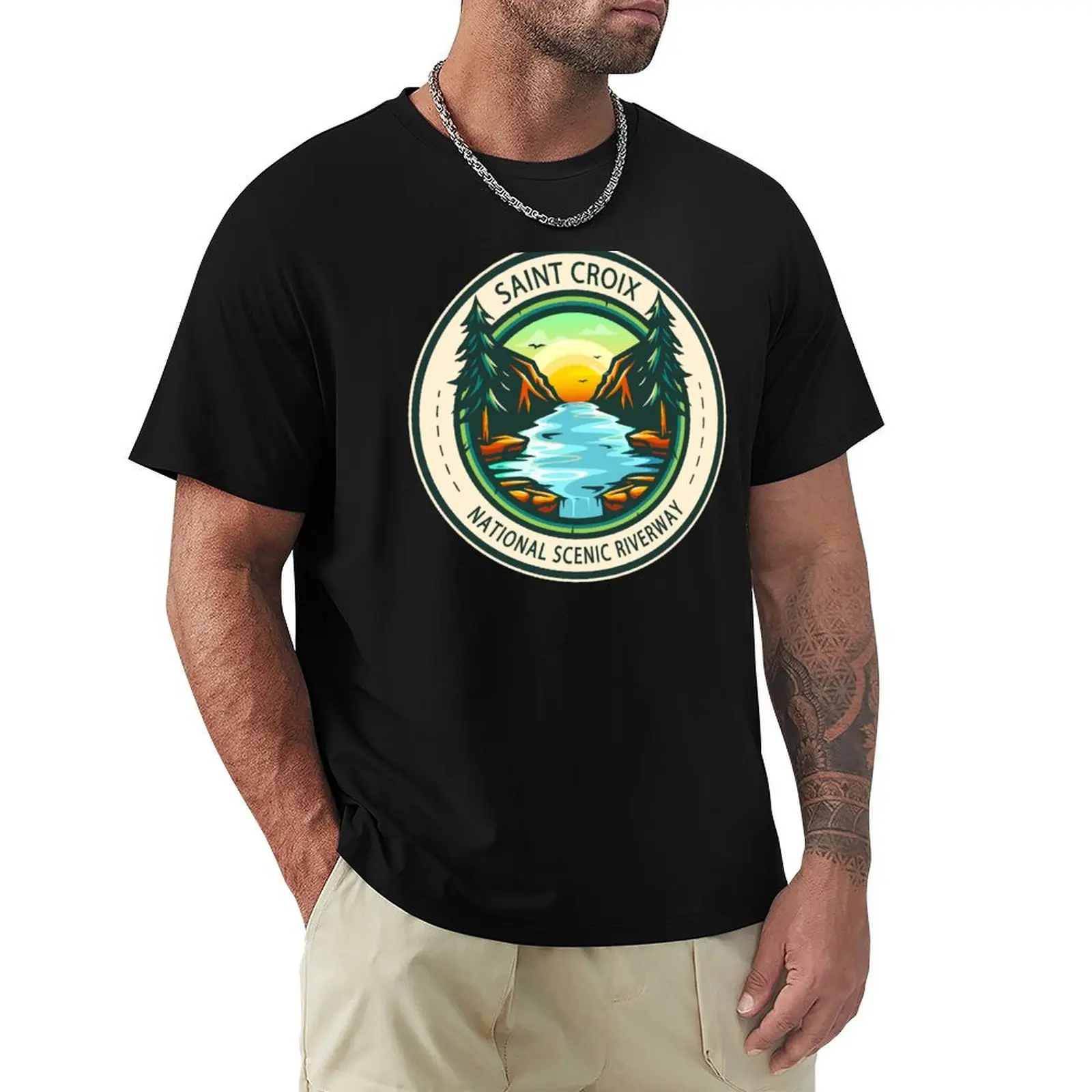 

St. Croix National Scenic Riverway Badge T-Shirt Mechanic Work Tee Shirt