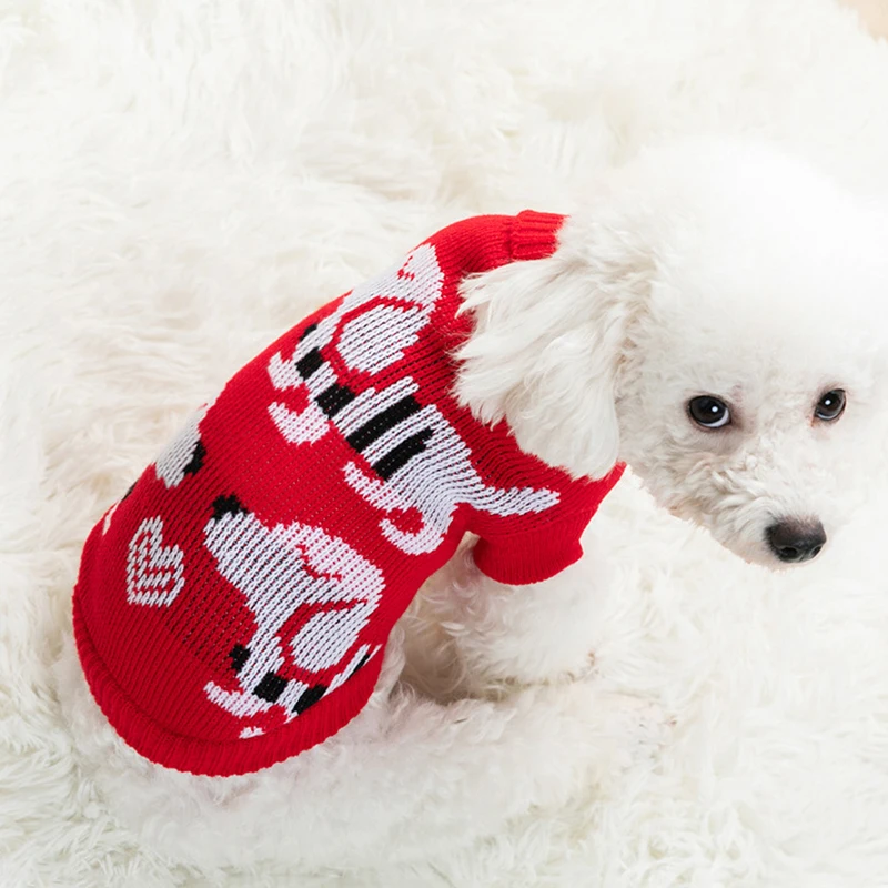 Puppy Dog Sweaters For Small Medium Dogs Cats Pet Clothes Winter Soft Warm Turtleneck Chihuahua Pullover Cartoon Puppy Coat