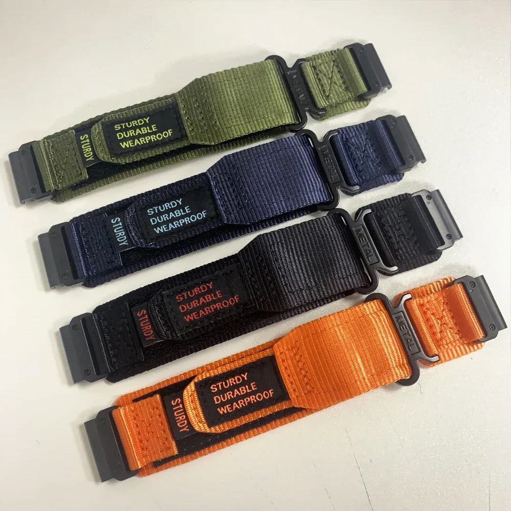 QuickFit 22 مللي متر 26 مللي متر النايلون الرياضة معصمه ل Garmin Fenix 8 E 7X 6 5puls حزام Enduro3 Epix Pro Quatix/Tactix 8 استبدال سوار