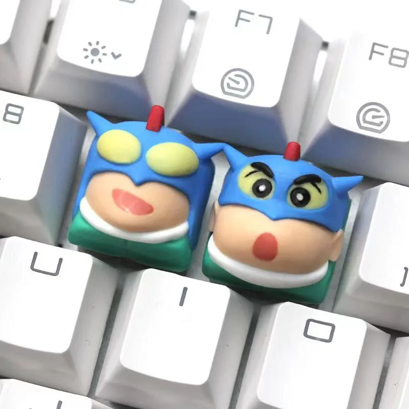 

Колпачки для клавиш с героями мультфильмов в стиле аниме, полимерные колпачки ручной работы, милые индивидуальные игровые механические аксессуары для клавиатуры, подарок
