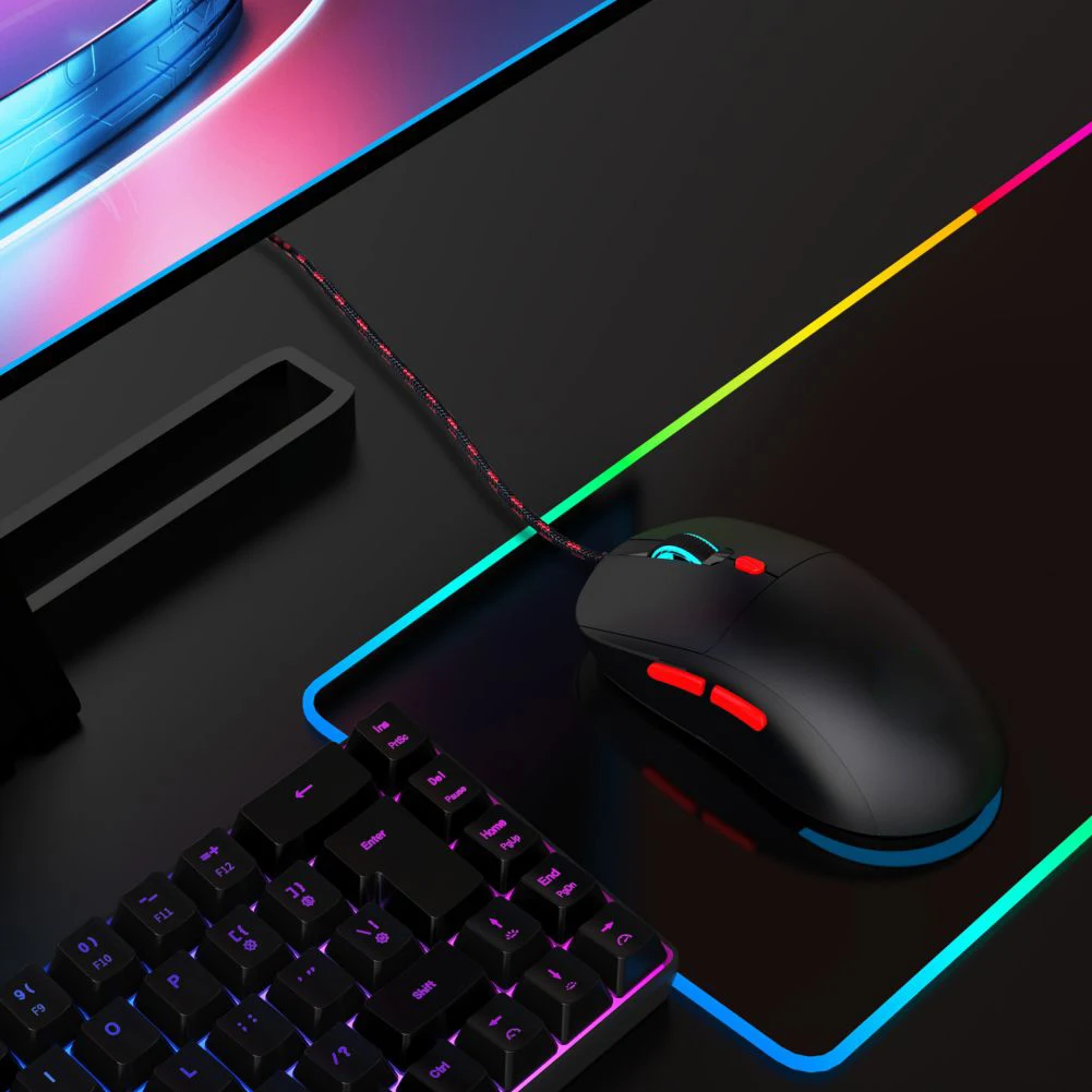 Mouse ergonômico com fio, retroiluminado com fio, alta precisão, 3600 DPI, ratos para PC, laptop, desktop, notebook, atacado