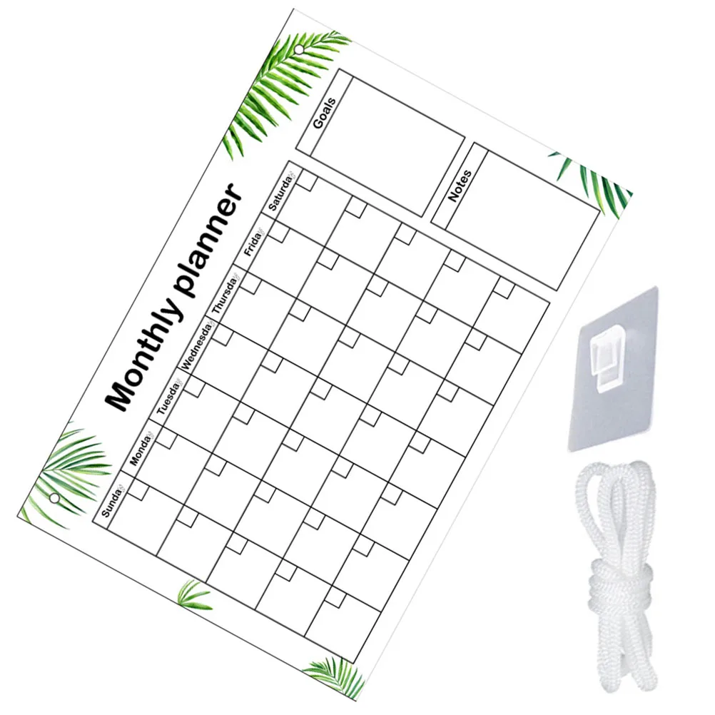 

1Set Acrylic Message Board Transparent Write Wipe Board for Daily Notes Drawing Planning Wall Decor Home Office School Use