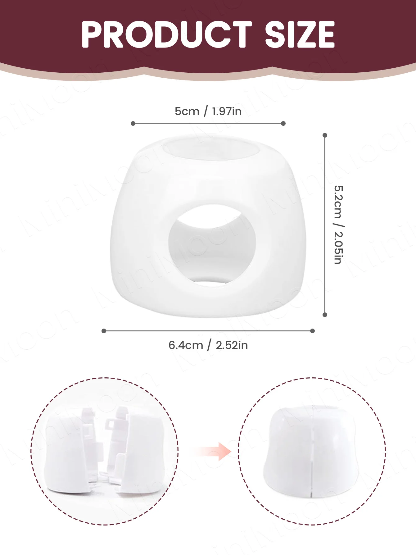 Baby Proof Door Knob Covers, Prevent Opening & Bump Protection for Kids, Easy to Install on Round Handles
